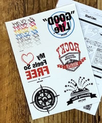 Graphic Tattoo Sticker／グラフィックタトゥーステッカー（6枚セット）