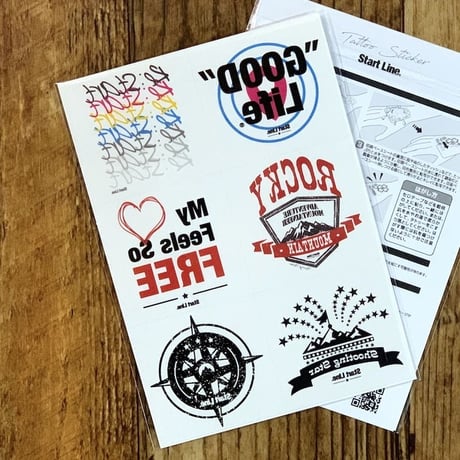 Graphic Tattoo Sticker／グラフィックタトゥーステッカー（6枚セット）