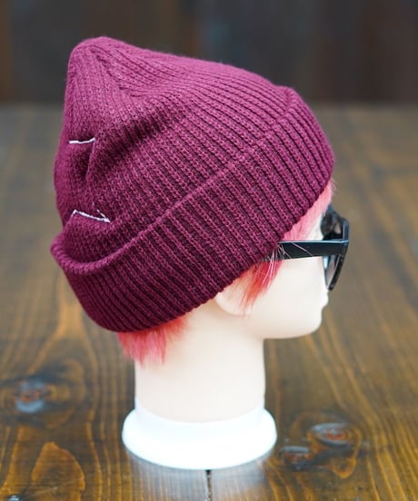 Big Star Knit Cap／ビッグスターニットキャップ（Burgundy／バーガンディ）