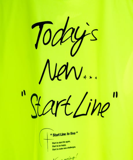 【XS残り1点】Today`s New StartLine No-sleeve／トゥデイズニュースタートラインノースリ（NeonYellow／ネオンイエロー）