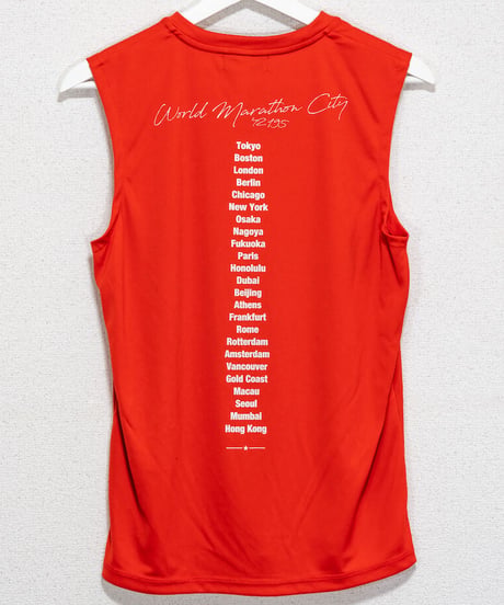World Marathon City No-sleeve／ワールドマラソンシティーノースリ（Red／レッド）