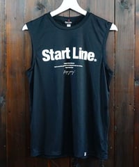【S残り1点】World Marathon City No-sleeve／ワールドマラソンシティーノースリ（Black／ブラック×ホワイト）