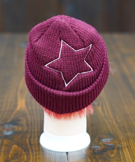 Big Star Knit Cap／ビッグスターニットキャップ（Burgundy／バーガンディ）