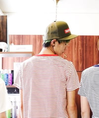 Lee with SL Pocket Border T-shirt／リーウィズポケットボーダーTシャツ（Red／レッド）