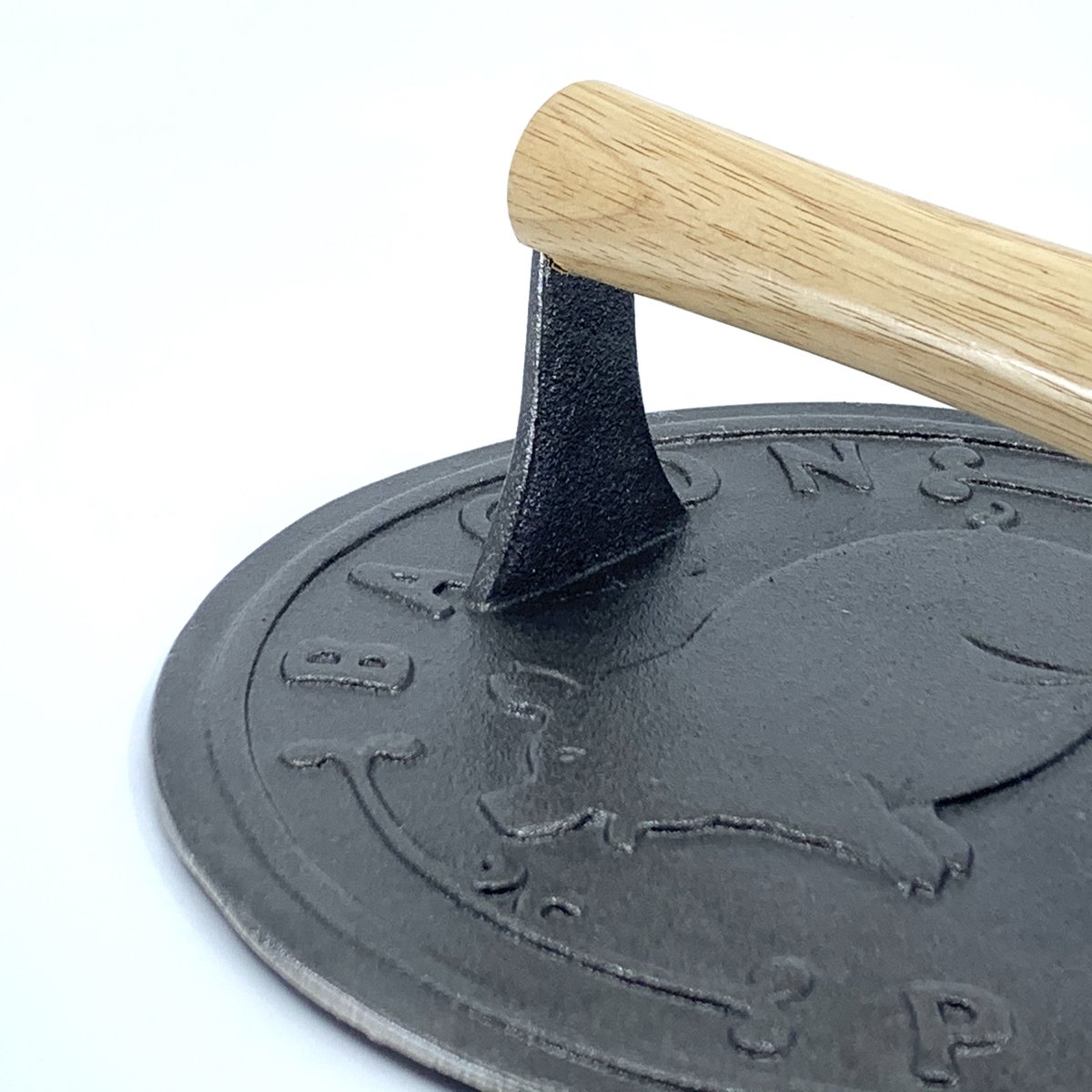 人生が変わる料理道具掲載!!】プロ御用達の重さとサイズの肉押さえ！超珍しい丸型ミートプレス！...