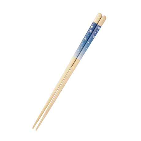 ほんとうにすべらないお箸「花柄ブルー・23cm」
