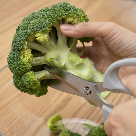 お肉も魚も野菜もドントコイ！包丁屋さんがつくった左利き用万能キッチンバサミ