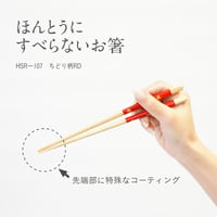 ほんとうにすべらないお箸「ちどり柄レッド・21cm」