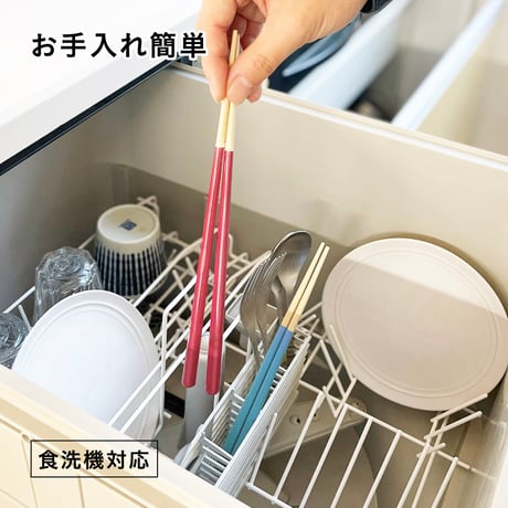 ほんとうにすべらないお箸「エジソンコラボ子供用水玉レッド・18cm」