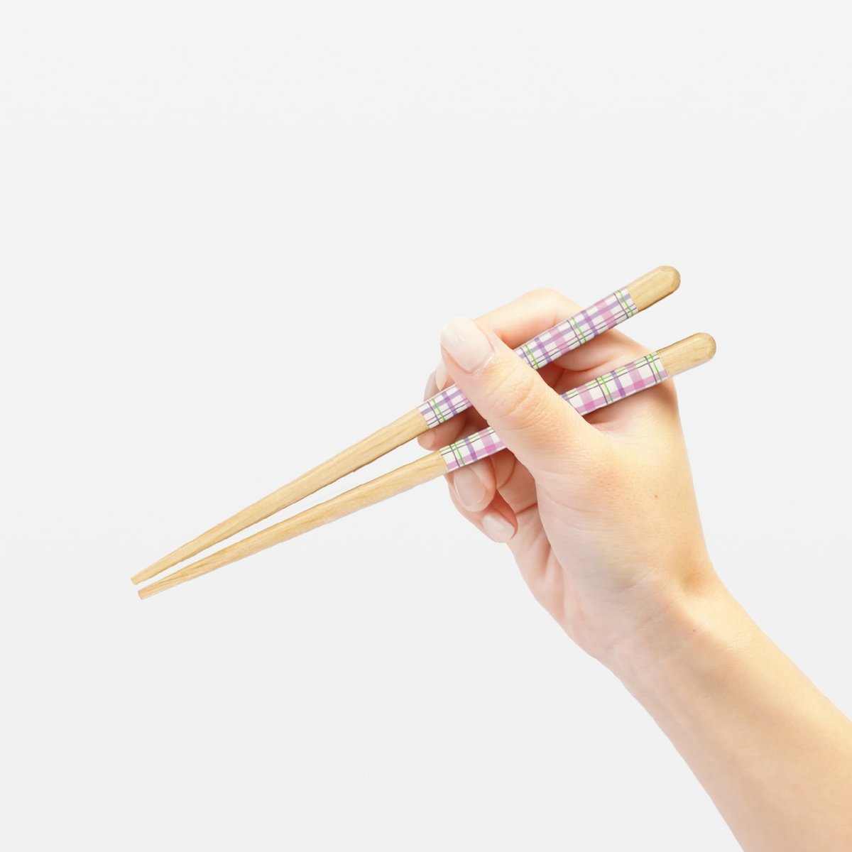 ほんとうにすべらないお箸「エジソンコラボ子供用チェックPU・18cm