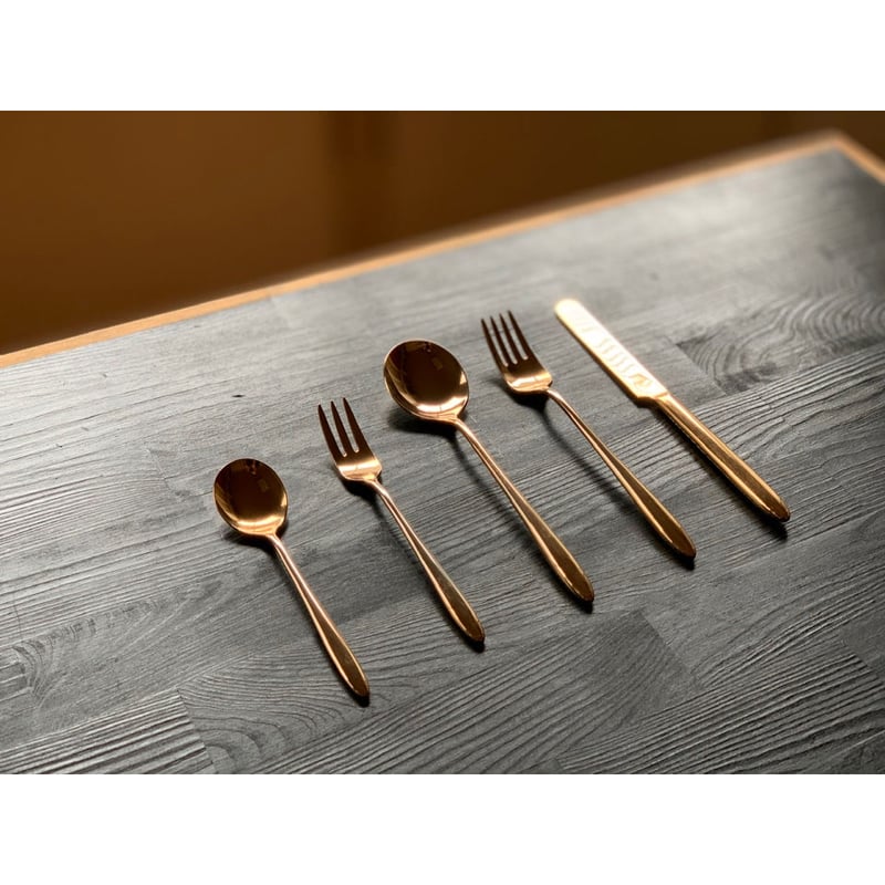 フルーツペンダントフォーク　デザートフォーク　ゴールド/シルバー　8本 406869.jpg