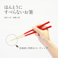 ほんとうにすべらないお箸「桜舞うレッド・21cm」