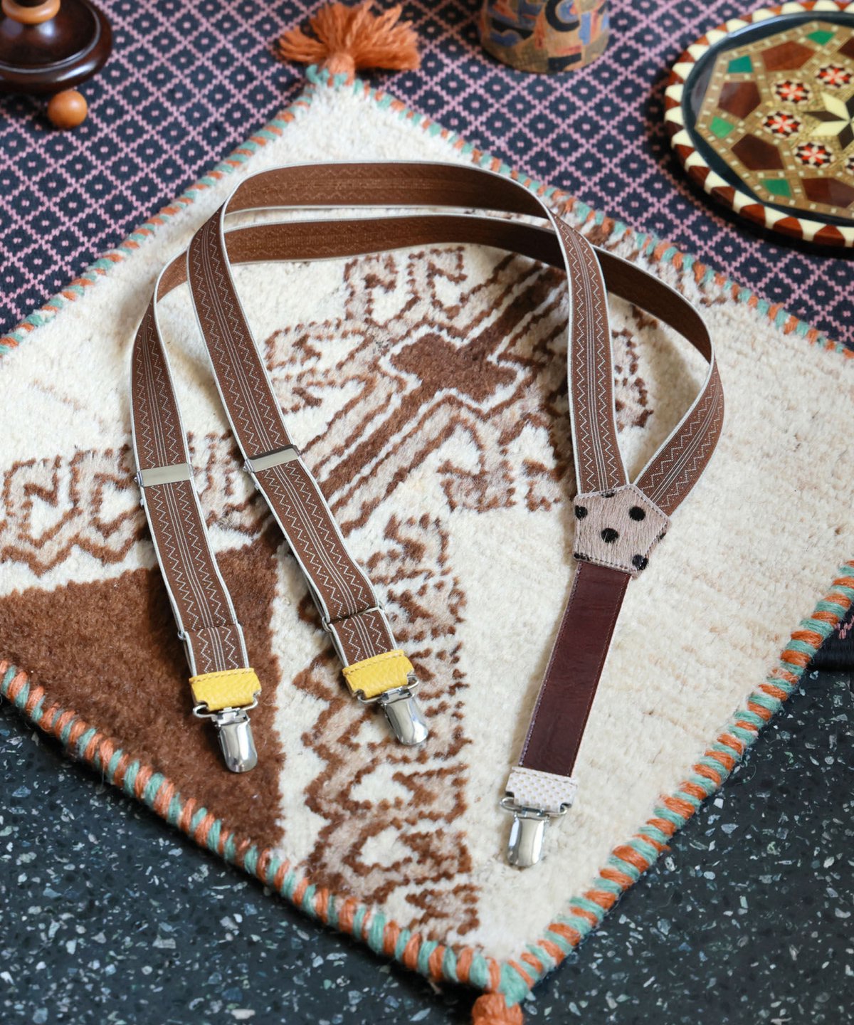 12-80_B:アンドサスペンダー_Brown | JUCO.