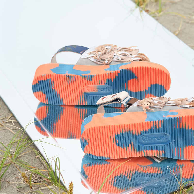 1-87_G:限定くせっ毛サンダル_Orange×Navy(Mens M) | JUCO.