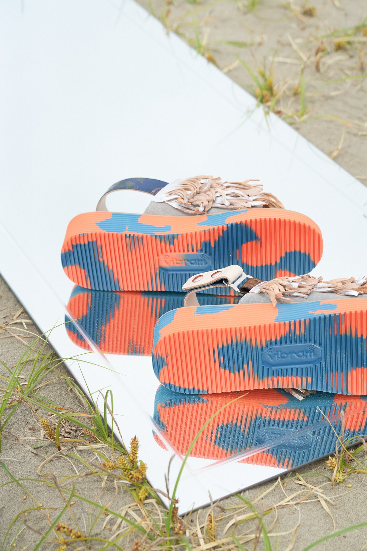 1-87_G:限定くせっ毛サンダル_Orange×Navy(Mens M) | JUCO.