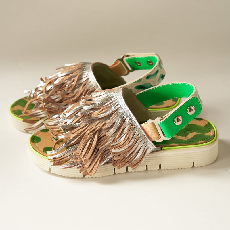 1-90:あなたのくせっ毛サンダル_Green×White sole | JUCO.