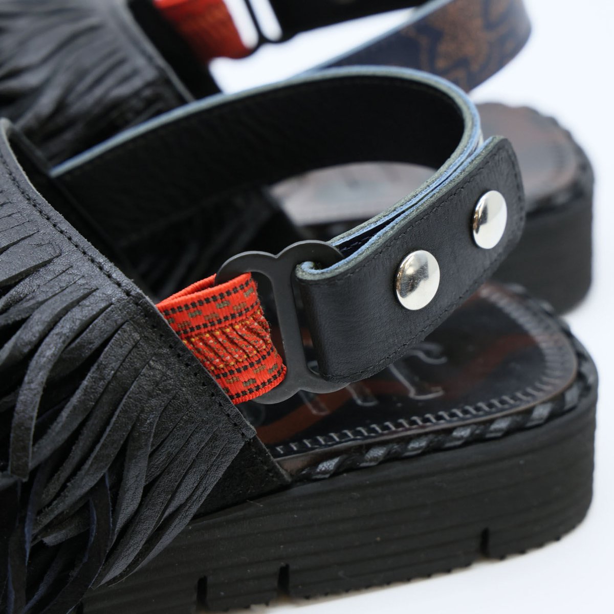 S-5_A:くせっ毛サンダル_Black(JUCO. ORIGINAL ROOL SOLE v S-5_A:くせっ毛サンダル_Black(JUCO. ORIGINAL ROOL SOLE v