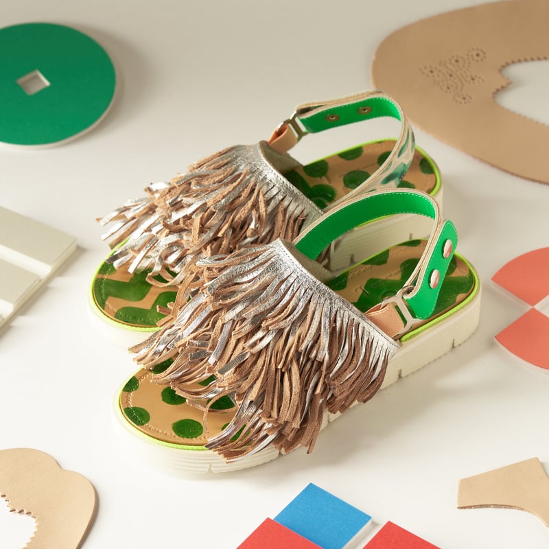 1-90:あなたのくせっ毛サンダル_Green×White sole | JUCO.