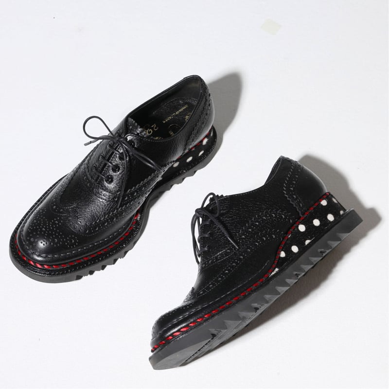 S-3_A:水玉おでかけシューズ_Black×Red | JUCO