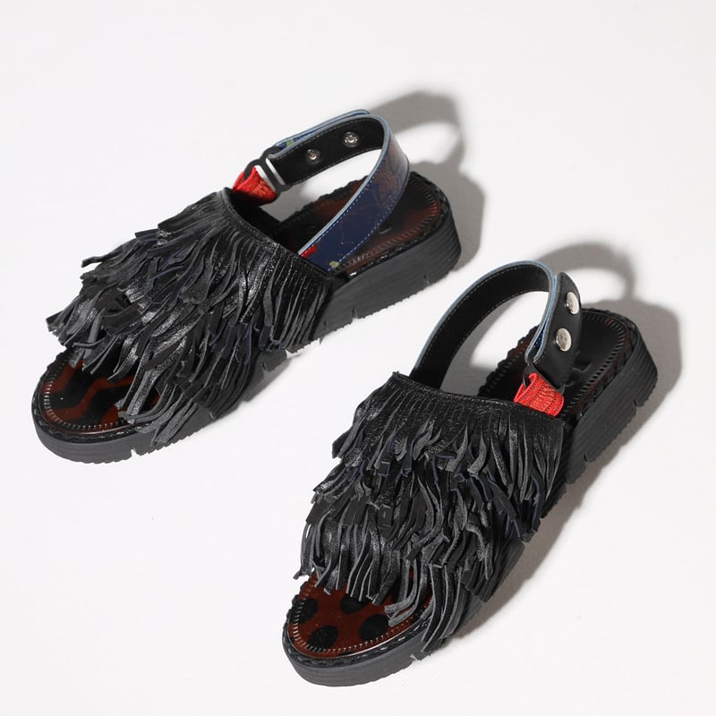 S-5_A:くせっ毛サンダル_Black(vibram9105 sole ver.) | JUCO.