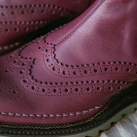 ＜2024S/S/A/W collection＞ 5-54_B:門番のおめかしブーツ(Bordeaux × Khaki)