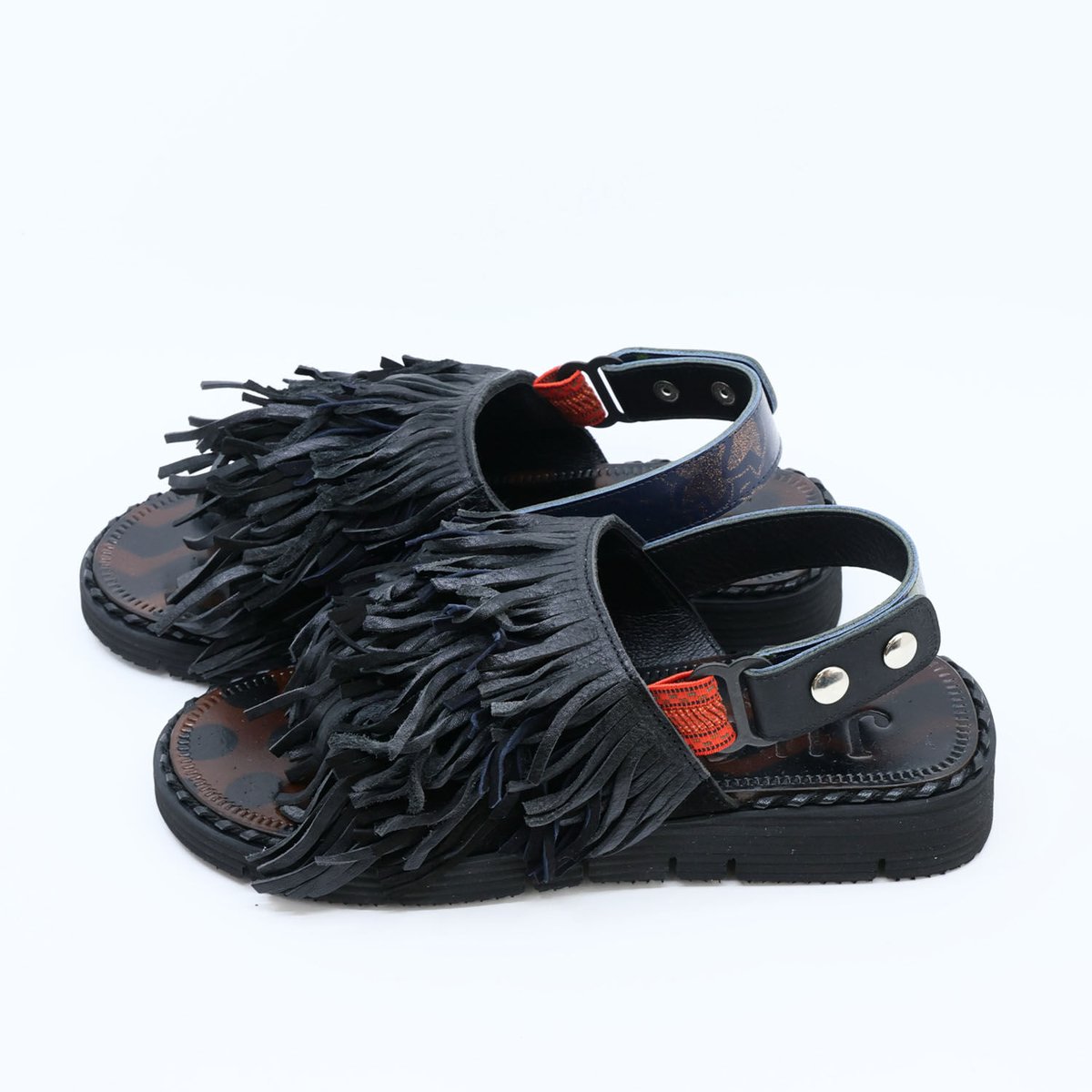 S-5_A:くせっ毛サンダル_Black(JUCO. ORIGINAL ROOL SOLE v S-5_A:くせっ毛サンダル_Black(JUCO. ORIGINAL ROOL SOLE v
