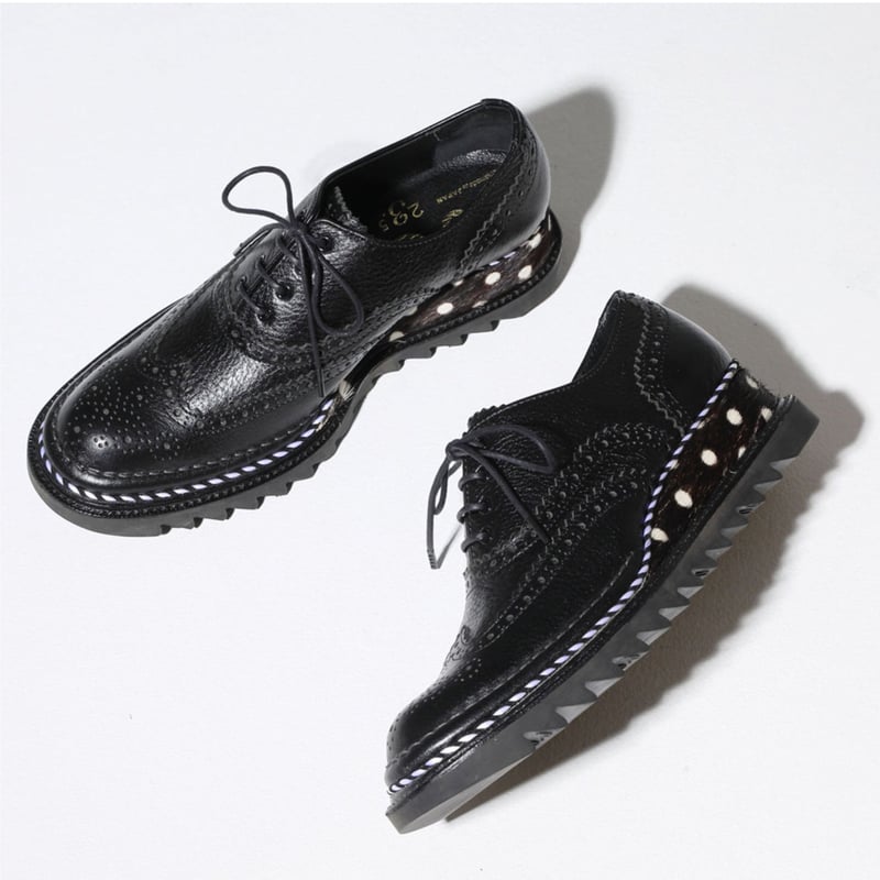 S-3_B:水玉おでかけシューズ_Black×White | JUCO.