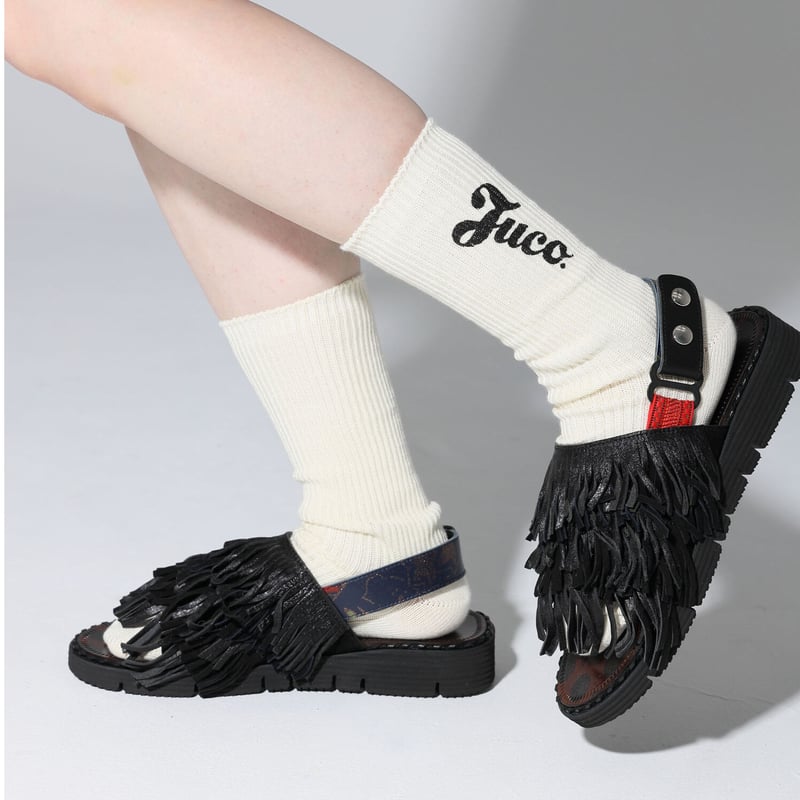 S-5_A:くせっ毛サンダル_Black | JUCO.