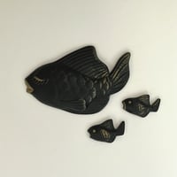 Vintage Wall Decor Black Fish & Babies