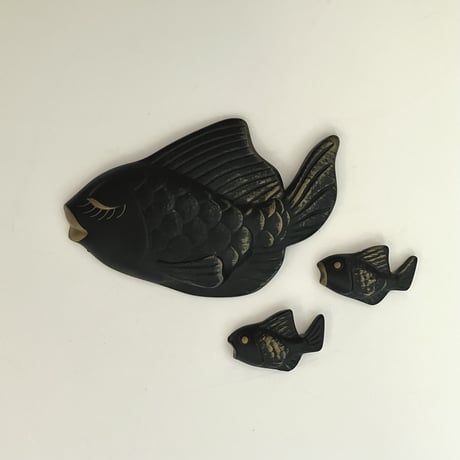 Vintage Wall Decor Black Fish & Babies