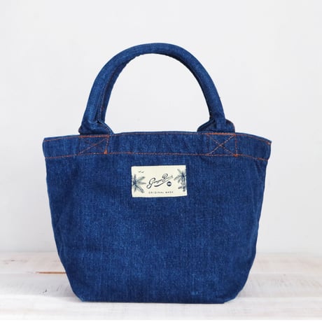 Organic Denim Initial Tote D / Ginger Beach Inn Original