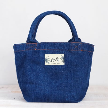 Organic Denim Initial Tote T / Ginger Beach Inn Original