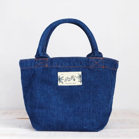 Organic Denim Initial  Tote Z / Ginger Beach Inn Original