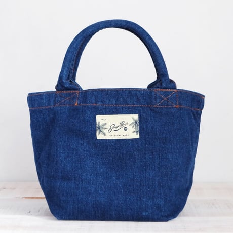 Organic Denim Initial  Tote B  / Ginger Beach Inn Original