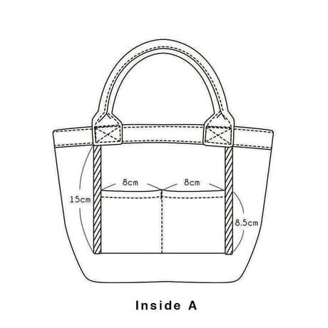 Organic Initial Denim Tote A  / Ginger Beach Inn Original