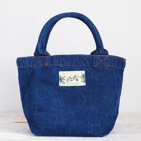 Organic Denim Initial Tote Y / Ginger Beach Inn Original