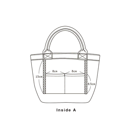 Organic Denim Initial Tote L / Ginger Beach Inn Original