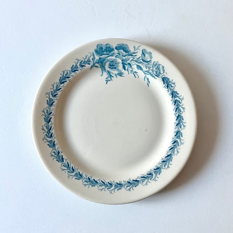 Vintage Plate /white×blue