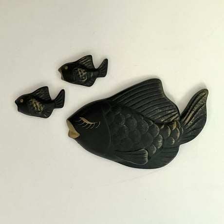 Vintage Wall Decor Black Fish & Babies