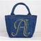 Organic Initial Denim Tote A  / Ginger Beach Inn Original