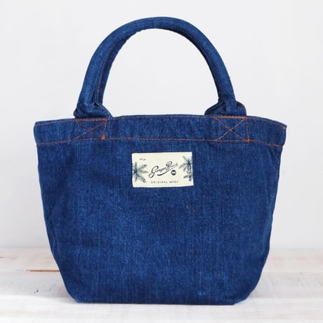 Organic Denim Initial Tote L / Ginger Beach Inn Original