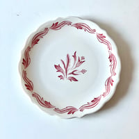 Vintage Plate /white×red