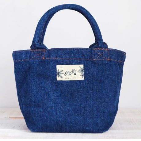 Organic Denim Initial Tote K / Ginger Beach Inn Original