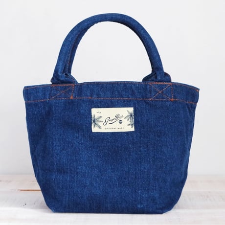 Organic Denim Initial Tote U / Ginger Beach Inn Original