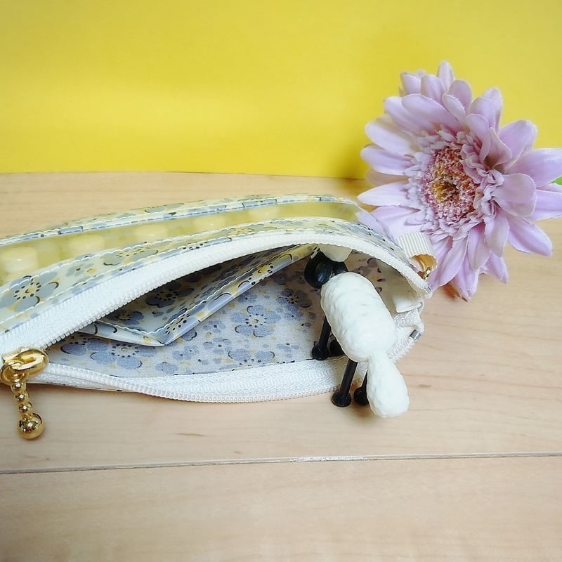 持ち手付きラミネートポーチ&ミニポーチセット【180601B】 | 雨音色