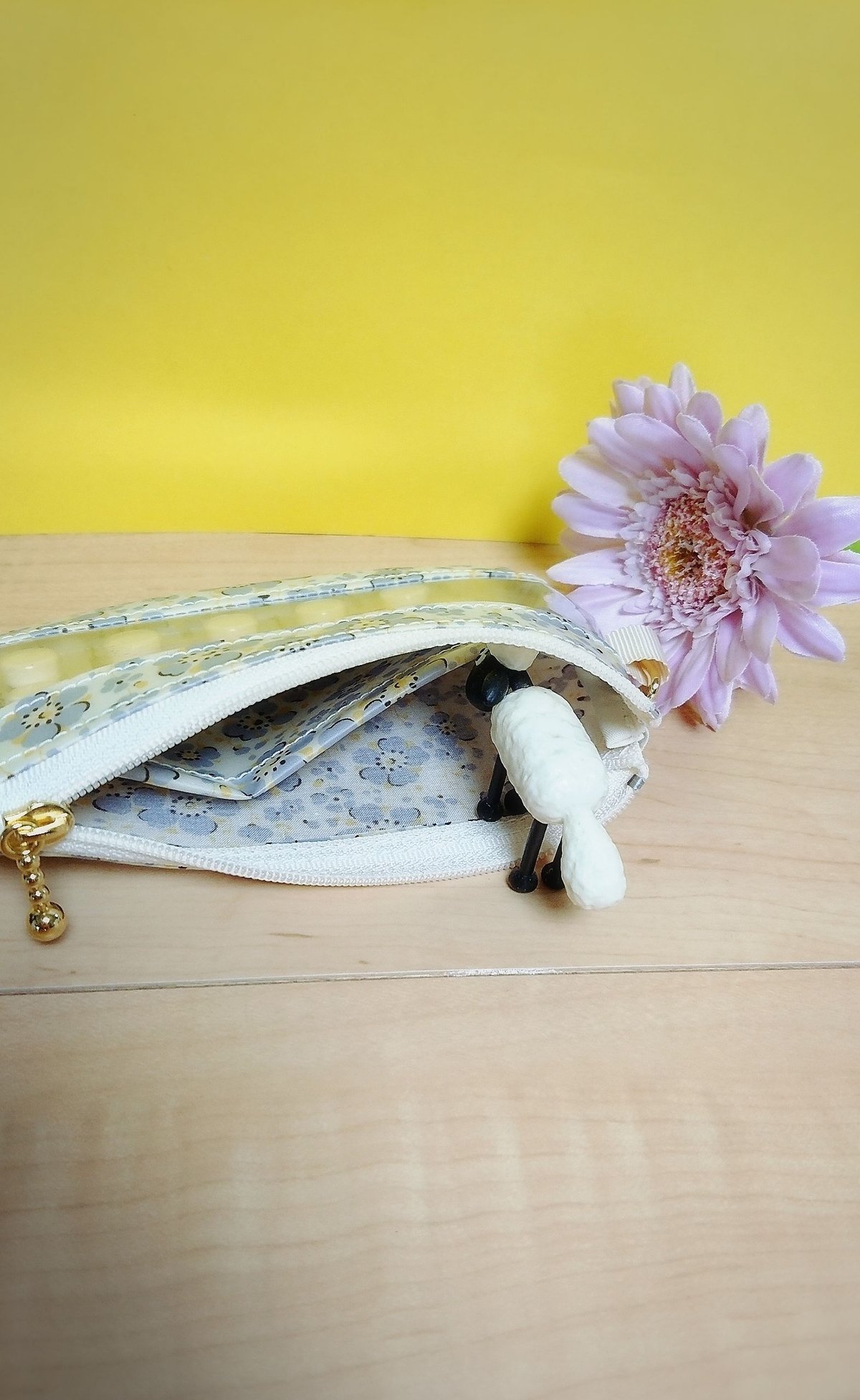 持ち手付きラミネートポーチ&ミニポーチセット【180601B】 | 雨音色