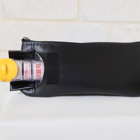 ひょっこりエピペンポーチ·薄型ペンポーチタイプ〈アレルギーマークワッペン無し、持ち手無し〉無地ブラックラミネート【20230908ab】