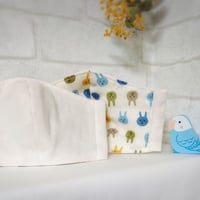 生成色のお仕事マスク《大人用》表トリプルガーゼ生成色×裏柄ダブルガーゼ