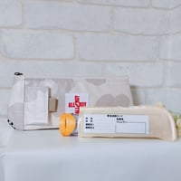ひょっこりエピペンポーチ　薄型ペンポーチタイプ〈持ち手無し〉　北欧柄グレーフラワーラミネート【No.20230820】