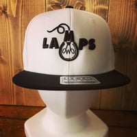 LAMPS スナップバック　ホワイト×ブラック